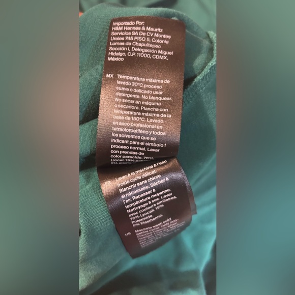 COS Green Button Down Collared Midi Dress Small Minimalist Long Sleeve Modern - Picture 7 of 10